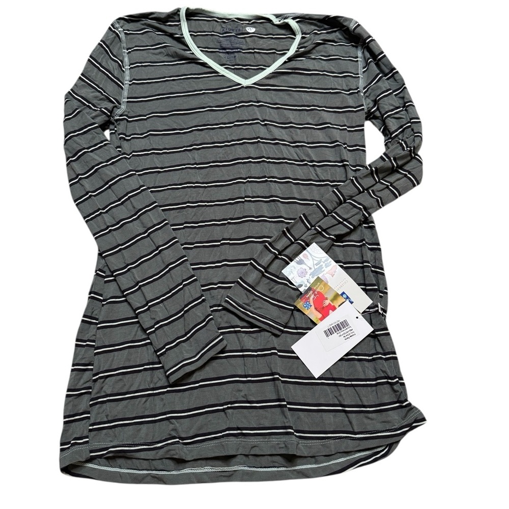 🌿 Kickee Pants Succulent Kenya Stripe Long Sleeve Tee NWT Size L 🌿